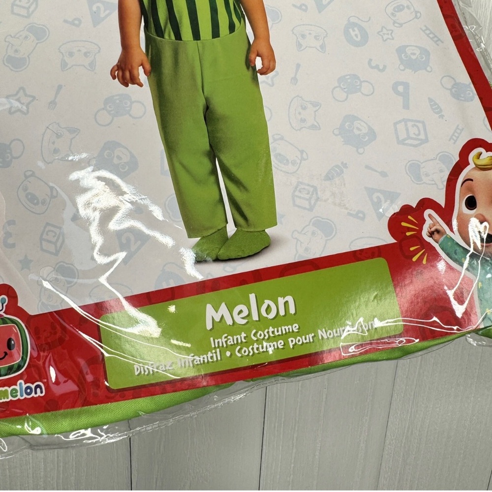 Cocomelon Baby Melon Halloween Costume Jumpsuit with Headpiece 6-12 Months - Picture 7 of 8